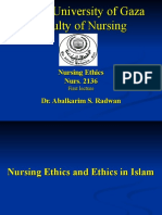 Islamic University of Gaza Nursing Ethics Lecture