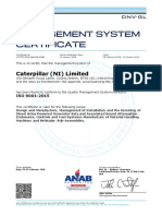 DK - Caterpillar (NI) Limited (MULTI-SITE) - DNV - ISO9001 - 2015 - Certificate - Feb2018 (Valid To J...