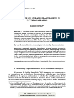 Funciones de Las Unidades Fraseologicas en El Texto Narrativo