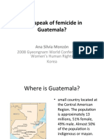 Why speak of femicide in Guatemala