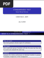 Standardized Test: Study Abroad Seminar