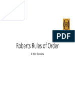 Robert's Rule of Order