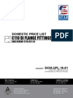 C110 Di Flange Fittings: Domestic Price List