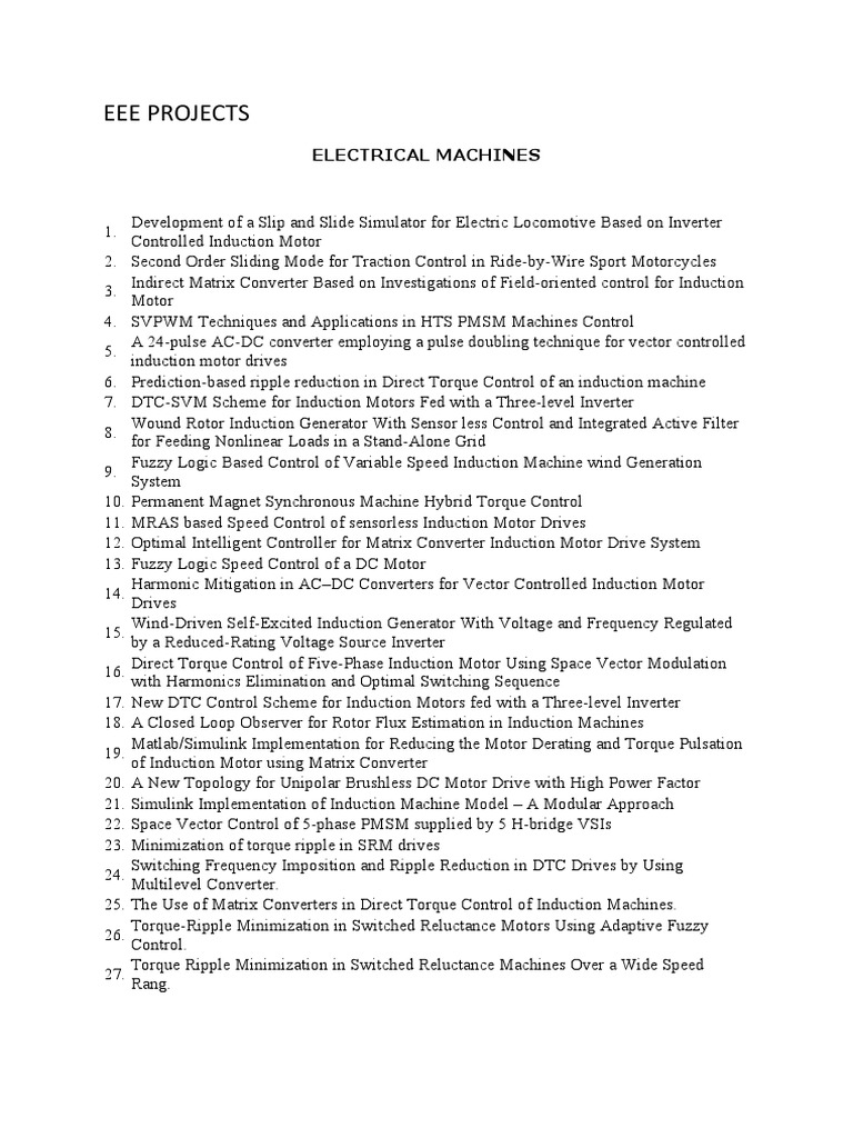 Motor Control Innovations in Electrical Engineering | PDF | Electric ...