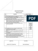 Internal Audit Checklist Halal (Quality Assurance)