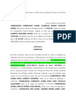 Descargo por averiguación disciplinaria contra funcionario policial