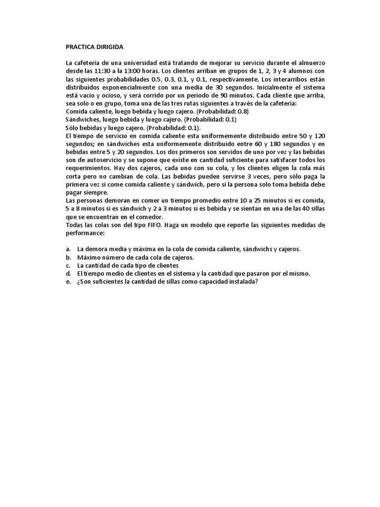 Practica Dirigida | PDF