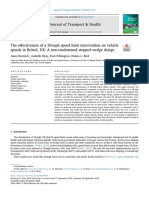 The Effectiveness of A 20 MPH Speed Limit Intervention On - 2018 - Journal of TR