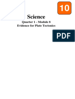 Science: Quarter 1 - Module 8 Evidence For Plate Tectonics