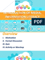 Introduction of Media, Information Literacy