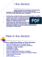 Make or Buy Decision: World Class Supply Management