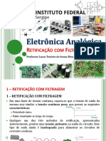 7 - Eletrônica Geral - IFS - DIODO - Retificação Com Filtro Capacitivo 2019-2