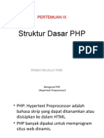 Pertemuan 9. Struktus Dasar PHP (Variabel, Tipe Data, Konstanta, Operator)