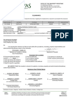 Clearance form for graduating student