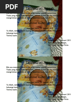 42 Contoh Undangan Aqiqah Anak Perempuan Terbaik