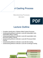 Metal Casting Process: Manufacturing Processes ME-3401