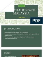 Negotiation With Malaysia: Team Green