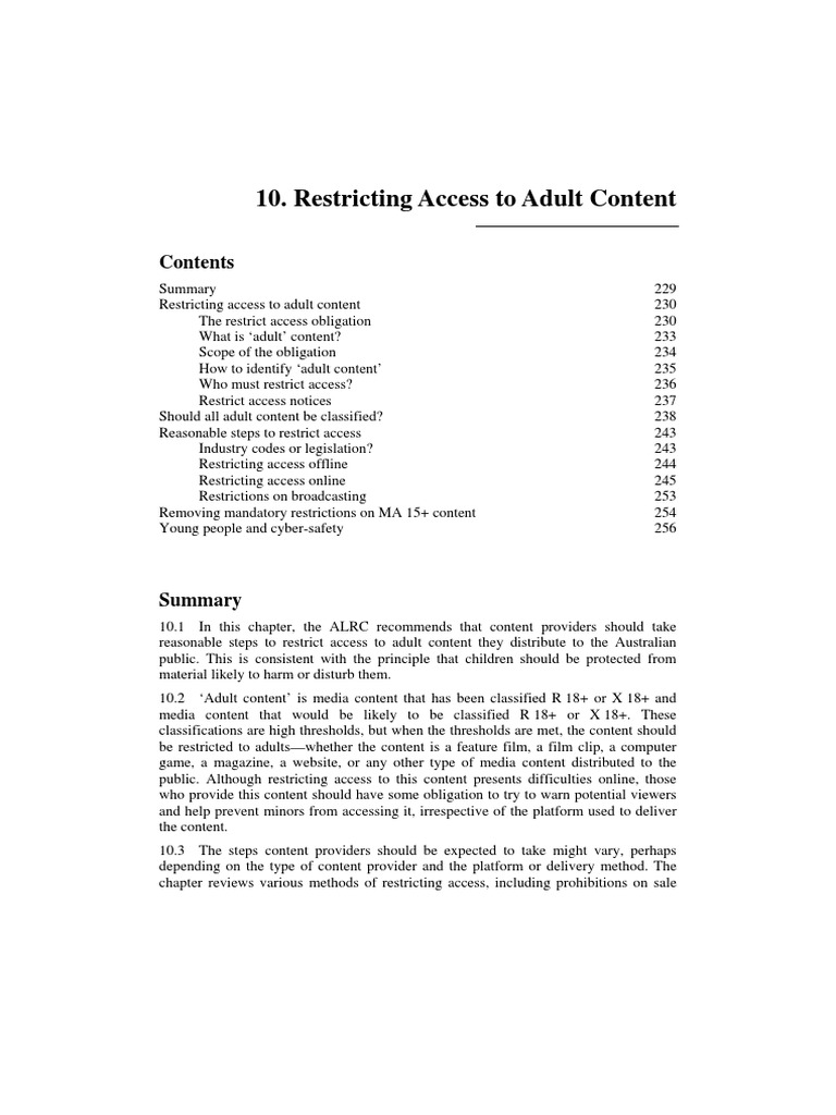 ACCESS ADULT CONTENT intelligence overview