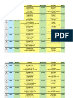 Chicago 16 Week Schedule