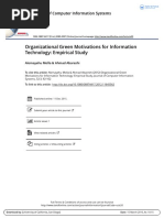 Organizational Green Motivations For Information Technology: Empirical Study