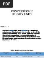 Conversion of Density Units