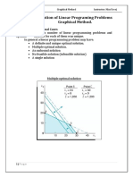 Solution of Linear Programing Problems Graphical Method