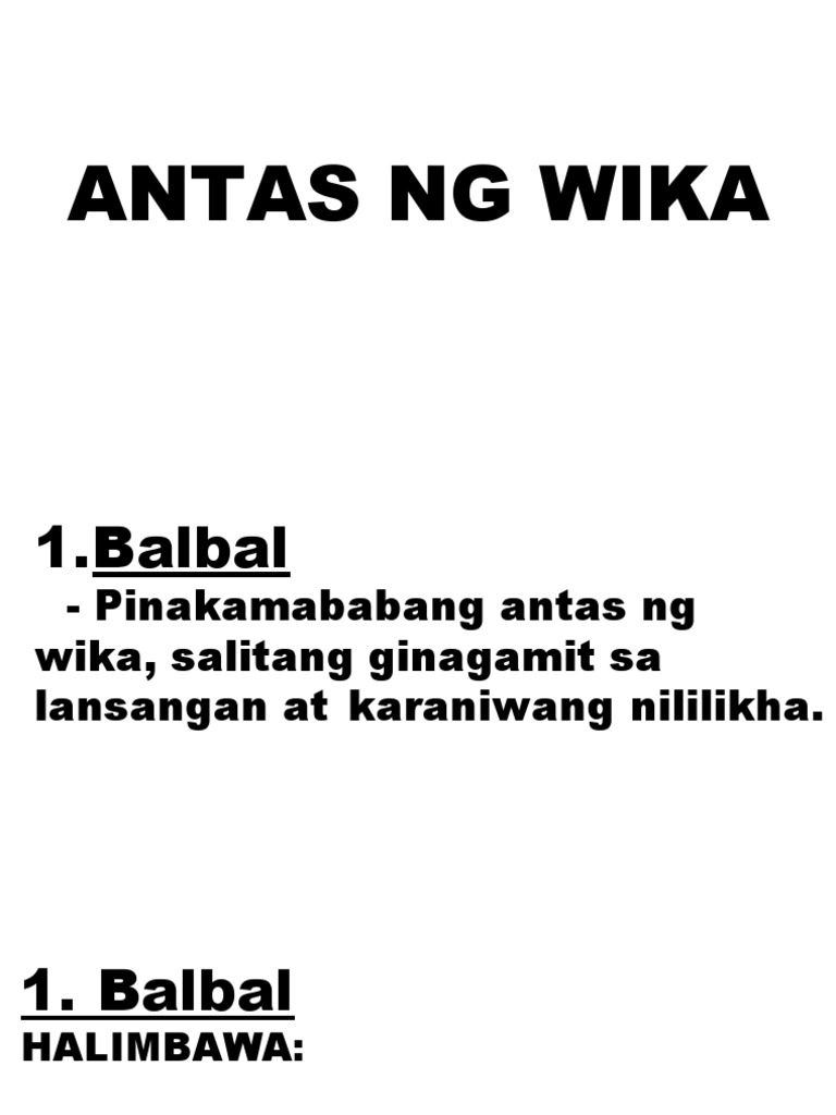 Antas NG Wika PDF