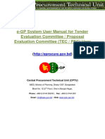 e-GP System User Manual - Tender Evaluation Committee User