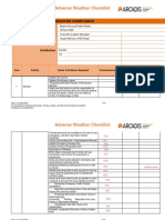 Adverse Weather Compliance Checklist)