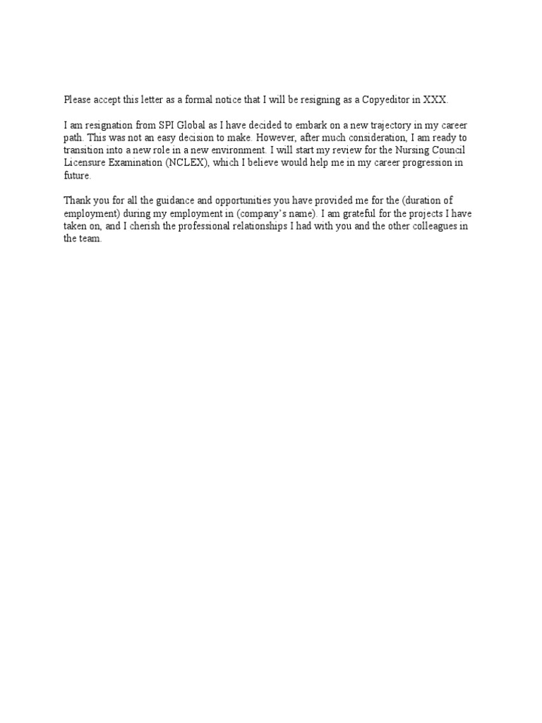 Resignation | PDF