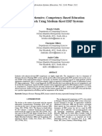 A Comprehensive, Competency-Based Education Framework Using Medium-Sized ERP Systems