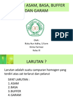 Larutan Asam, Basa, Buffer Dan Garam