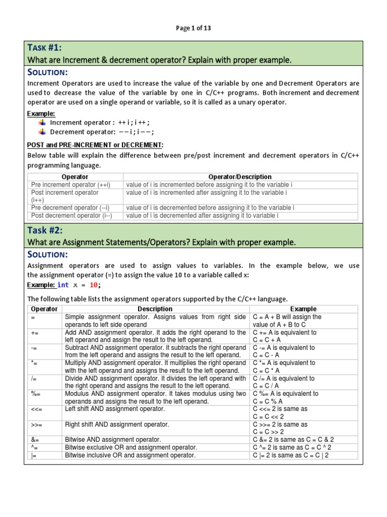 Programming Fundamental Lab 3 | PDF | Teaching Mathematics | Computer ...
