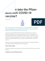 Who Can Take The Pfizer-Biontech Covid-19 Vaccine?