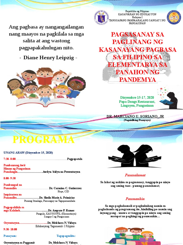 Pagbasa Programa Sa Elementarya | PDF