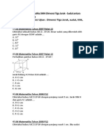 UN Matematika Soal Dimensi Tiga Jarak Sudut Titik Bidang Garis