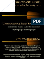 Community Media A Media Endeavour "By The People For The People"