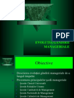 Evolutia Gandirii Manageriale