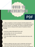 COVID 19 prevention tips