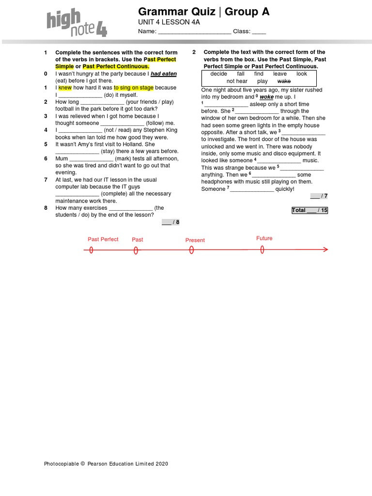 Unit 4 Lesson 4A: Name: - Class | PDF | Language Mechanics | Linguistics