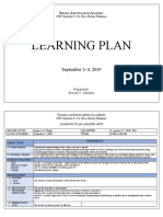 Learning Plan Grade 5 Arts