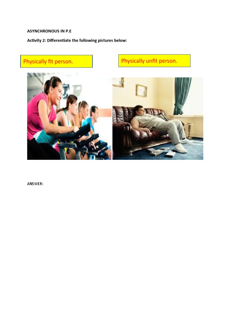 Physically Unfit Person. Physically Fit Person PDF