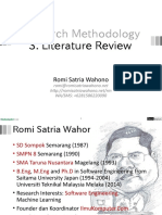 Literature Review by Romi Satria Wahono