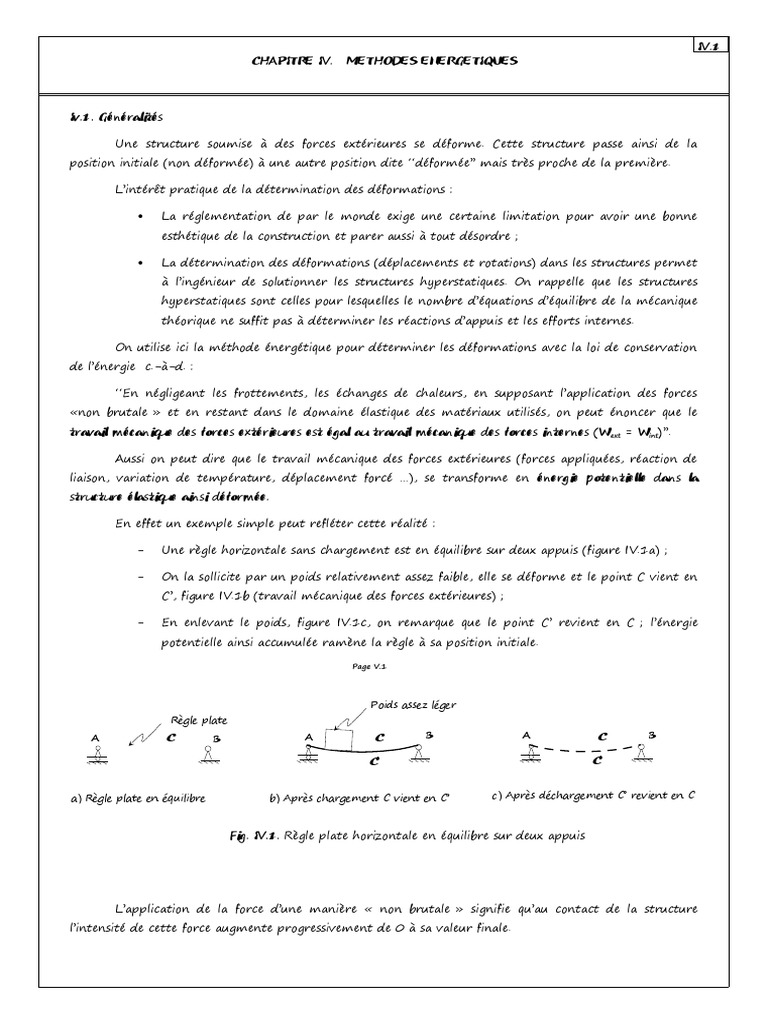 Méthodes énergétiques en RDM | PDF | Résistance des matériaux ...