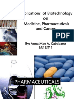 Applicationsofbiotechnologyonmedicine 130701085315 Phpapp01