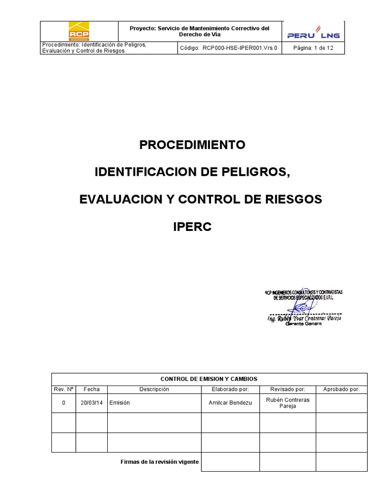 Control de Riesgos en Mantenimiento Vía | PDF | Riesgo | Evaluación