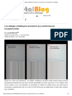 Les Alliages Métalliques Amorphes Aux Performances Exceptionnelles