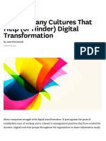 The Company Cultures That Help (Or Hinder) Digital Transformation