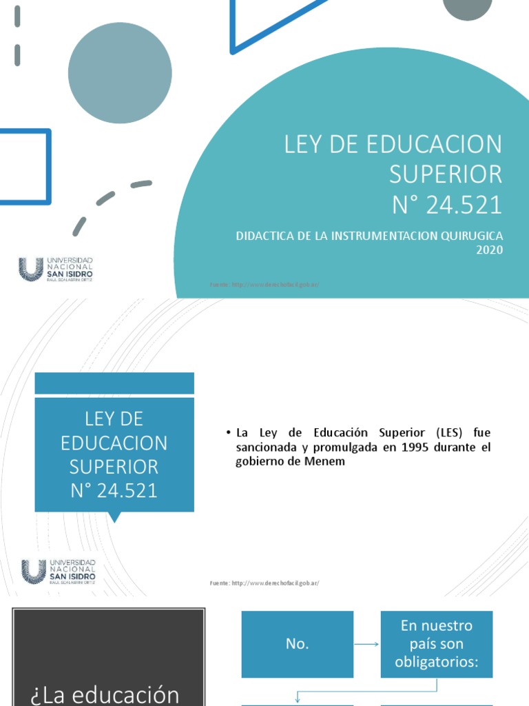 Ley de Educacion Superior | PDF | Educación más alta | Titulo academico