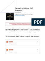 Notas de " Una Guía para Leer A José Saramago "